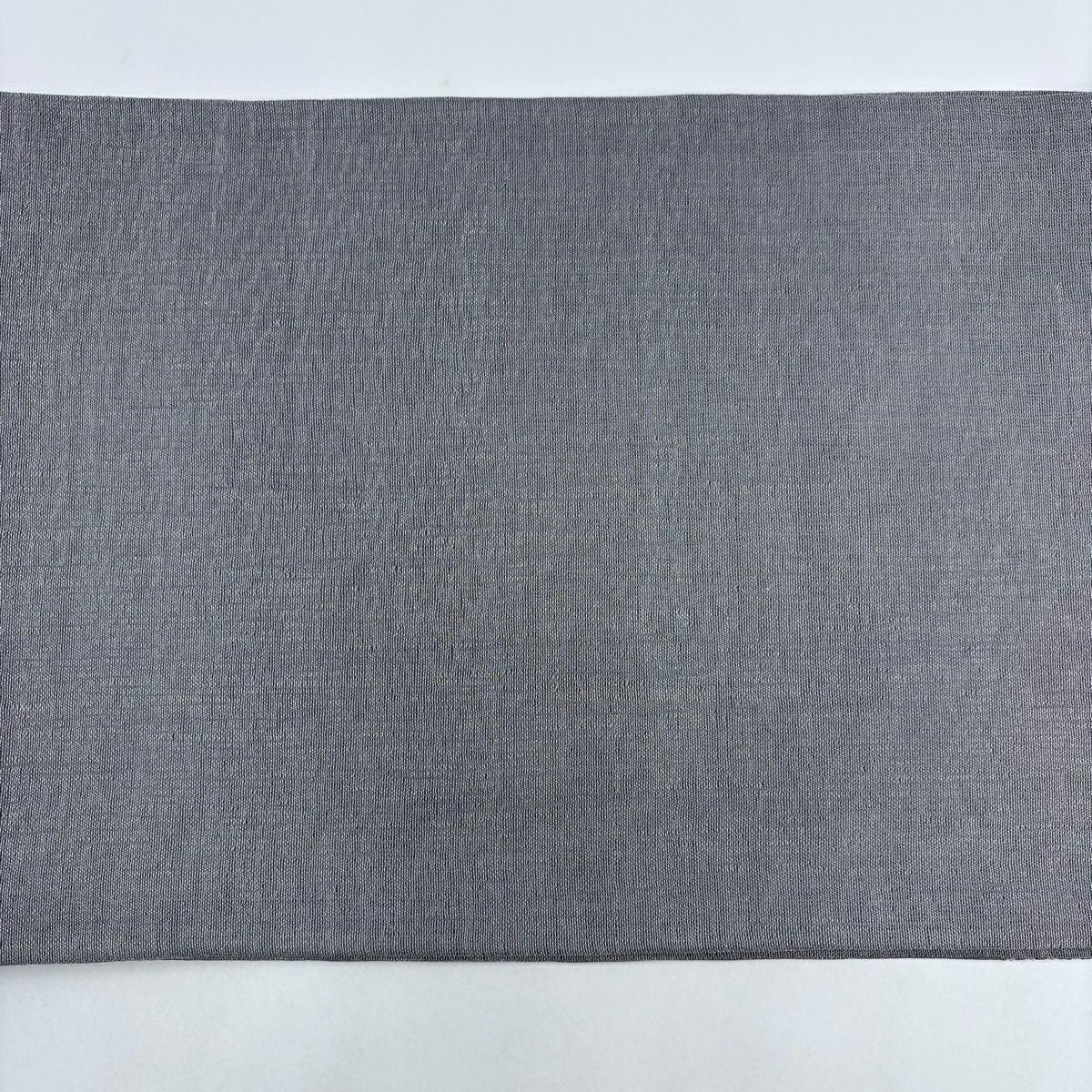 【美品】 袋帶 秀品級 夏帶 蔥 蔬菜 灰色 大鼓圖案 純蠶絲