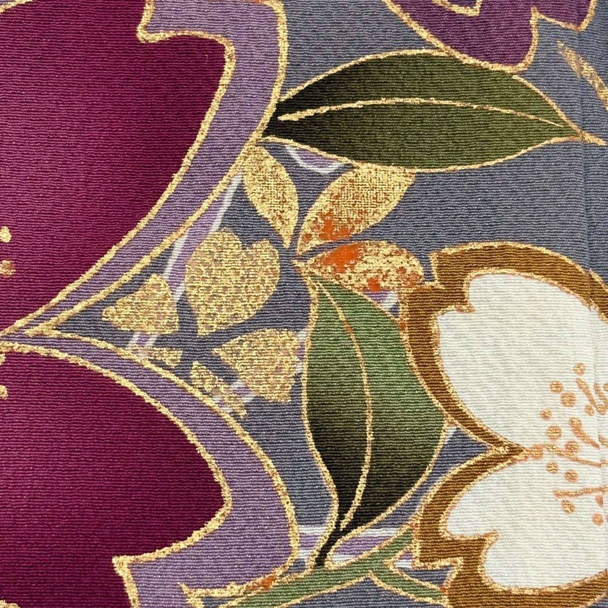 振袖禮服 身長159cm 袖長67.5cm L 雙層 鈴乃屋 櫻花 寶物滿載 金銀彩 漸層 深粉色 純蠶絲 名品級