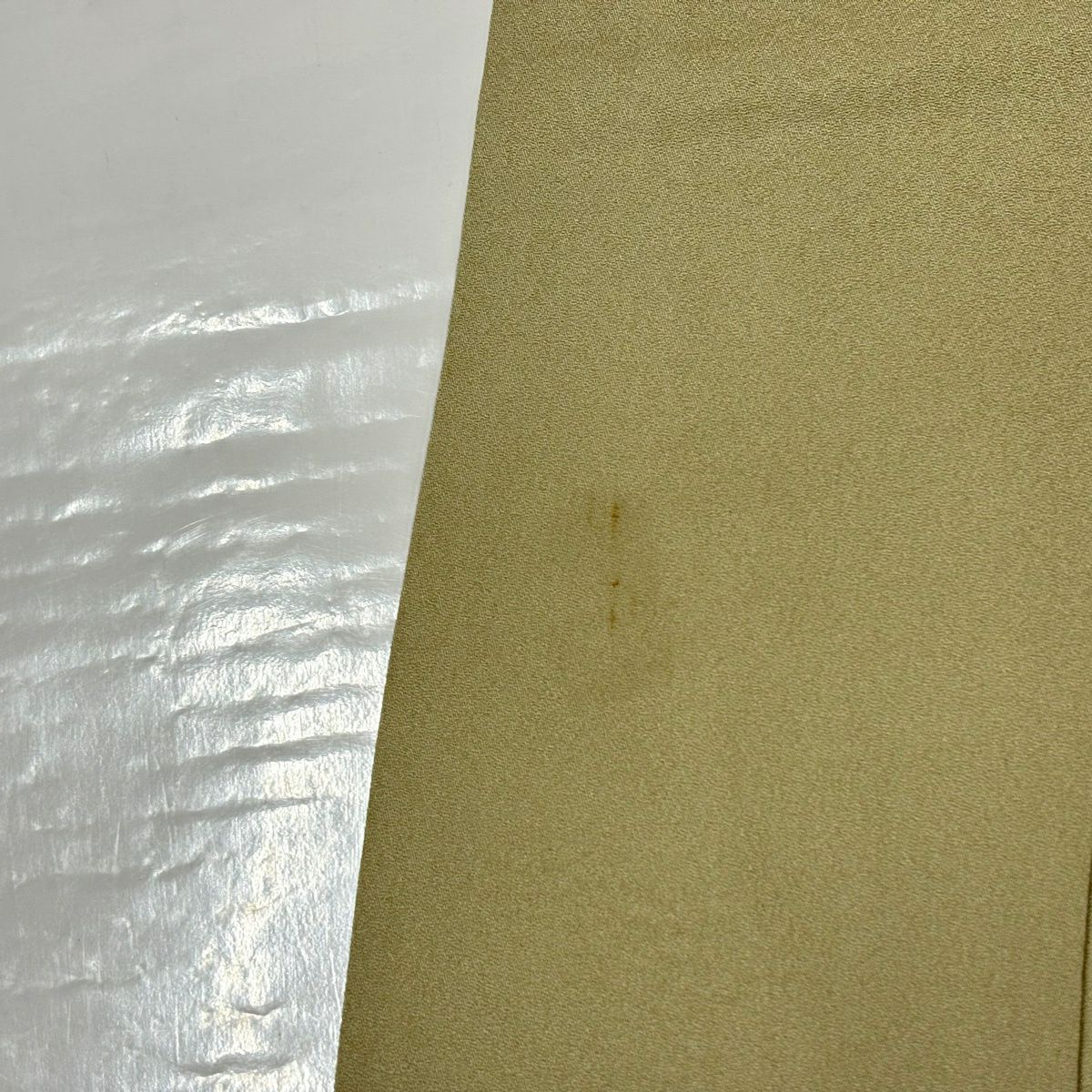 訪問服 身長155cm 袖長67.5cm L 雙層 花籠 霞 螺鈿 金銀彩 薄綠 純蠶絲 秀品級
