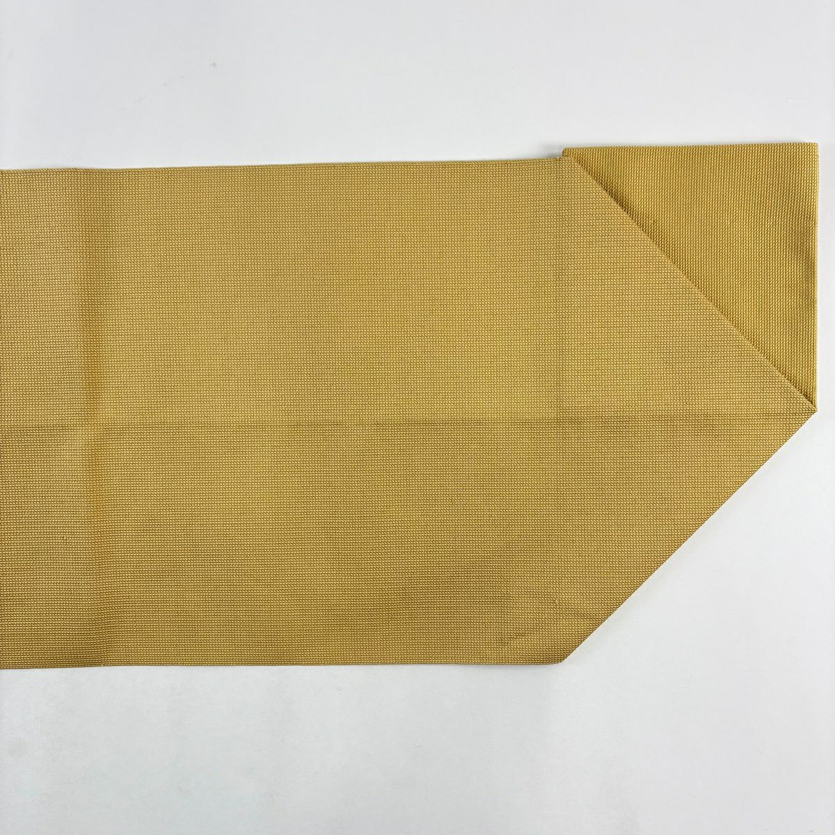 【美品】名古屋帶 優品級 松樹葉仕立 八寸名古屋帶 幾何圖案 條紋 米色 純蠶絲
