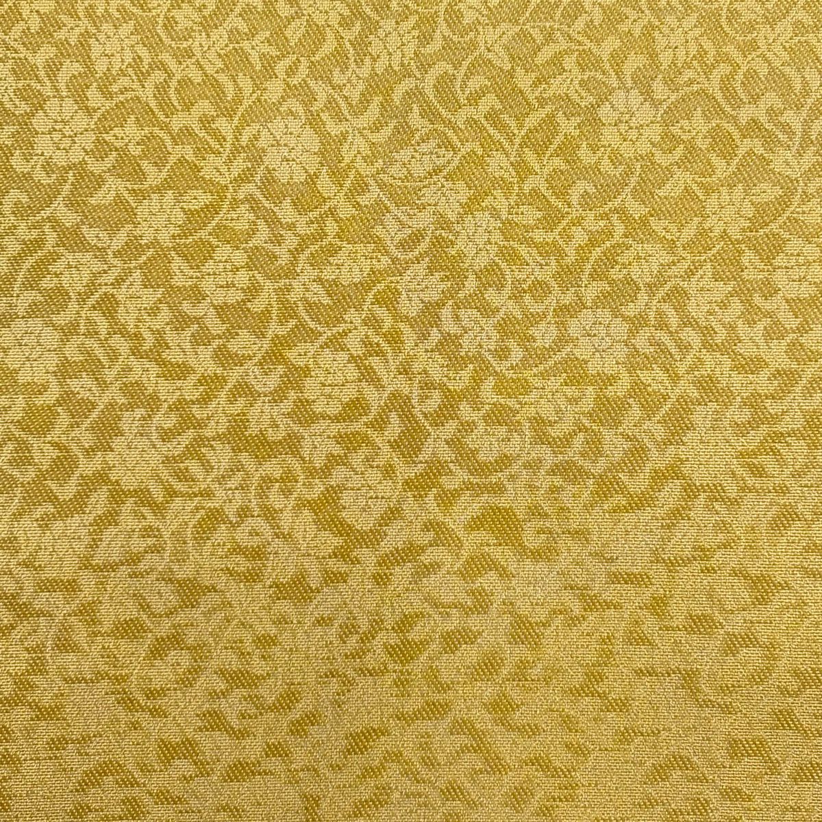 【美品】名古屋帶 秀品級 地紋 芥末色 純蠶絲