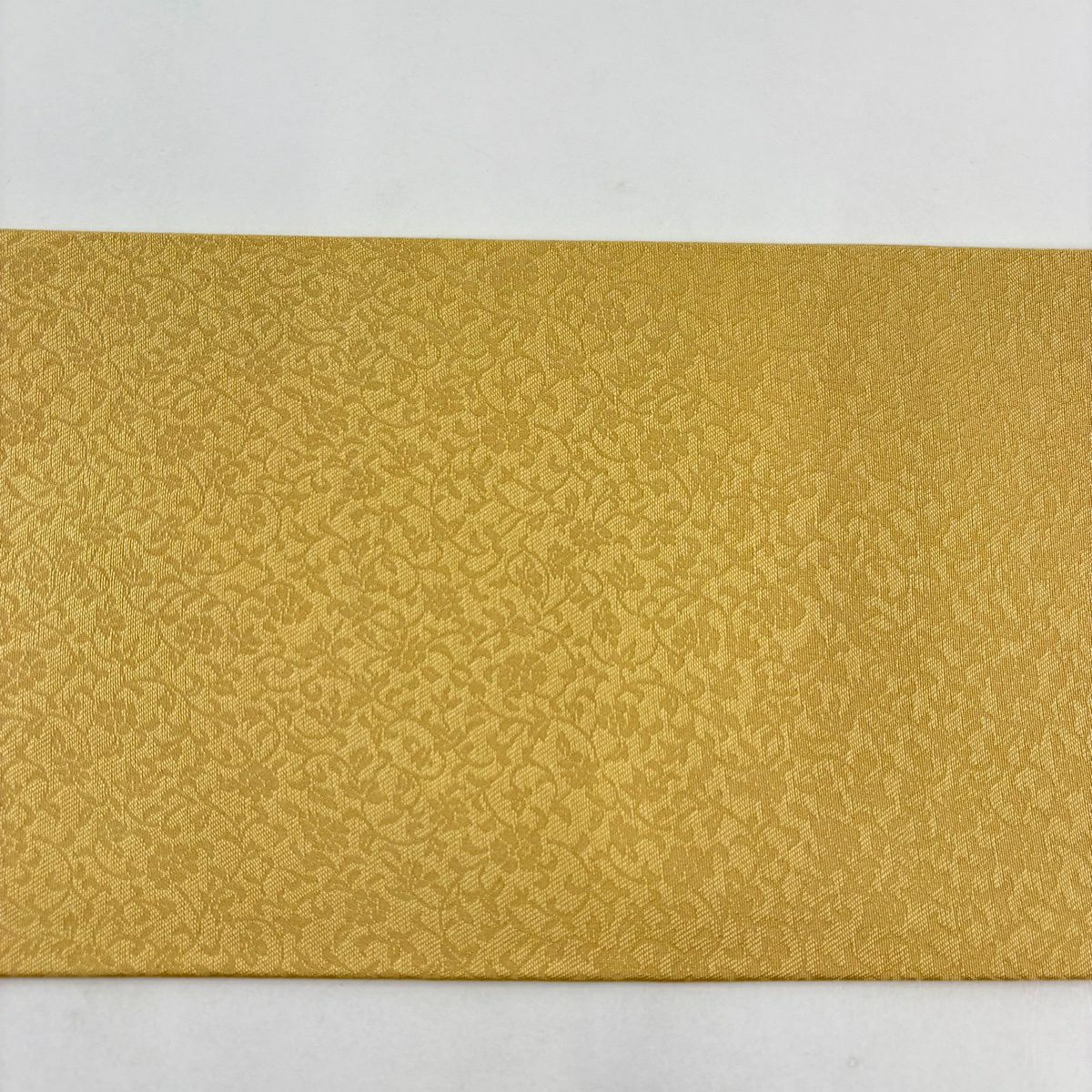 【美品】名古屋帶 秀品級 地紋 芥末色 純蠶絲