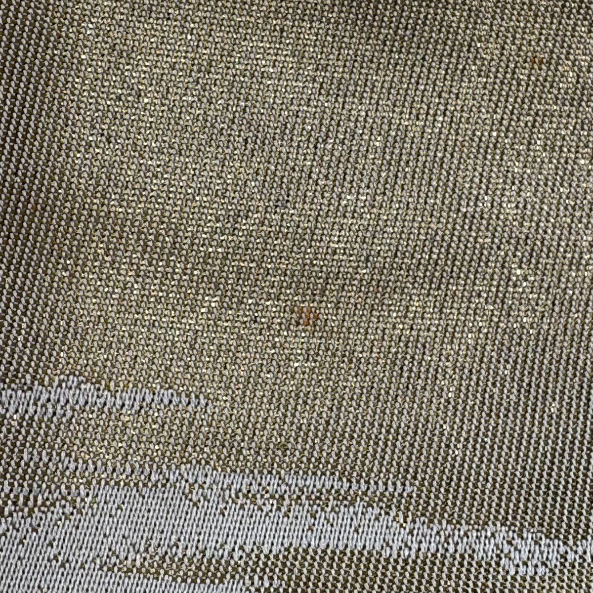 袋帶 秀品級 鳳凰 松樹竹子梅花 金糸 金金箔 米色 六通 純蠶絲