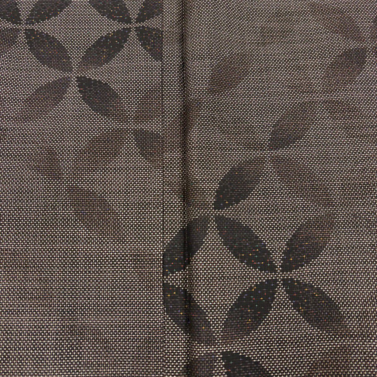 【美品】 紬織 身長162.5cm 袖長62cm S 雙層 七寶 焦茶 純蠶絲 秀品級