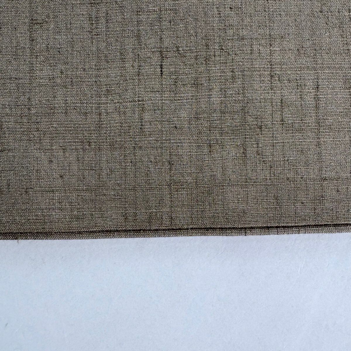 【美品】 袋帶 秀品級 落款あり 紬織織 縞 花唐草紋 金彩裝飾 茶綠 お太鼓柄 純蠶絲