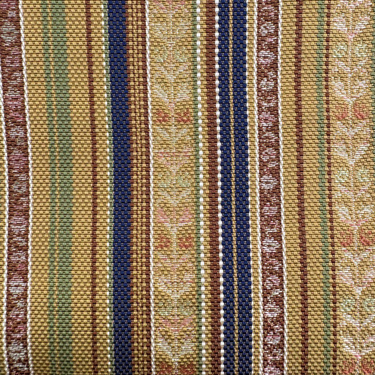 【美品】 名古屋帶 秀品級 八寸名古屋帶 松樹葉仕立 雜紋 山吹茶 純蠶絲