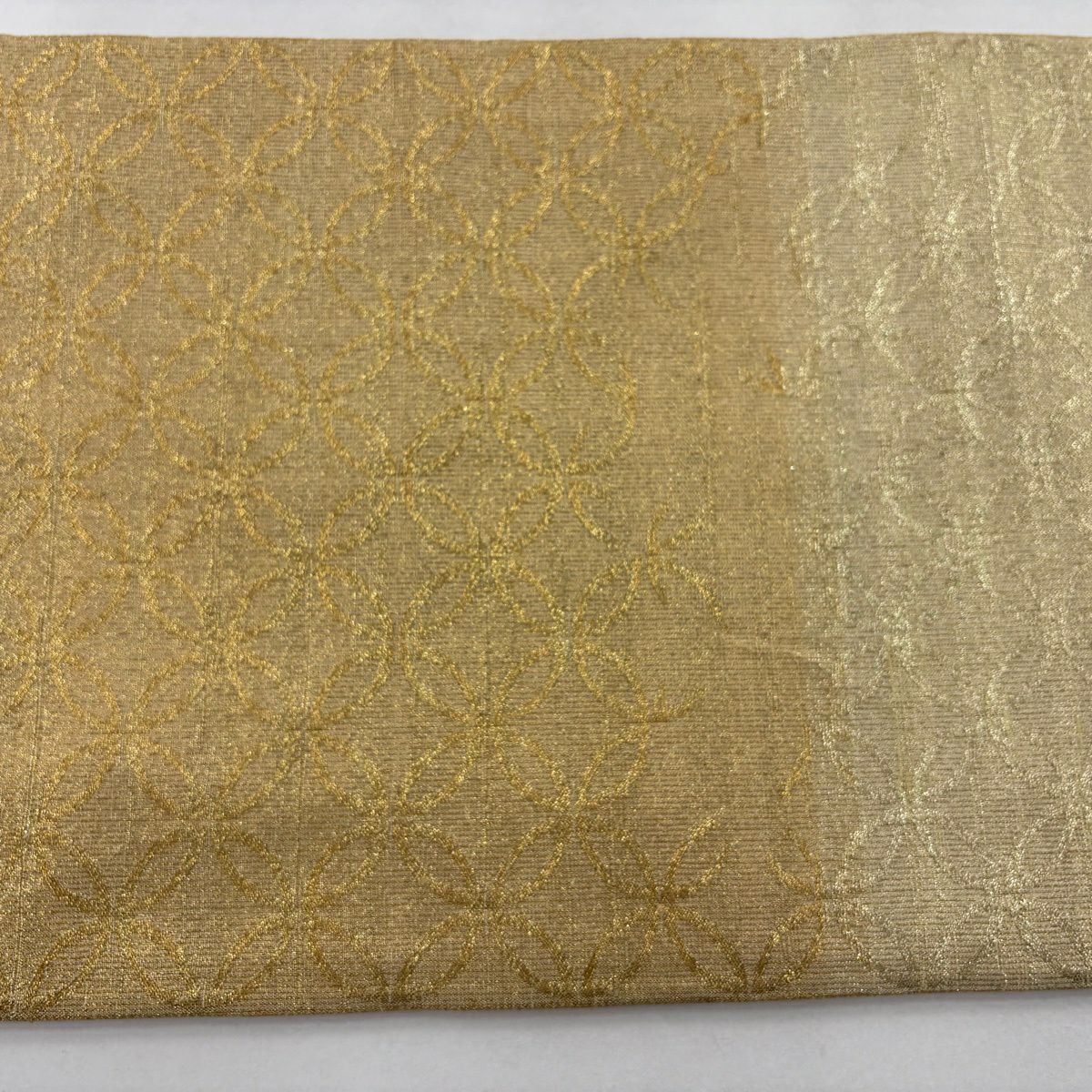 【美品】 袋帶 逸品級 桝屋高尾 有落款 關西仕立 名物聚文七寶 段紋 金絲 金 六通 純蠶絲