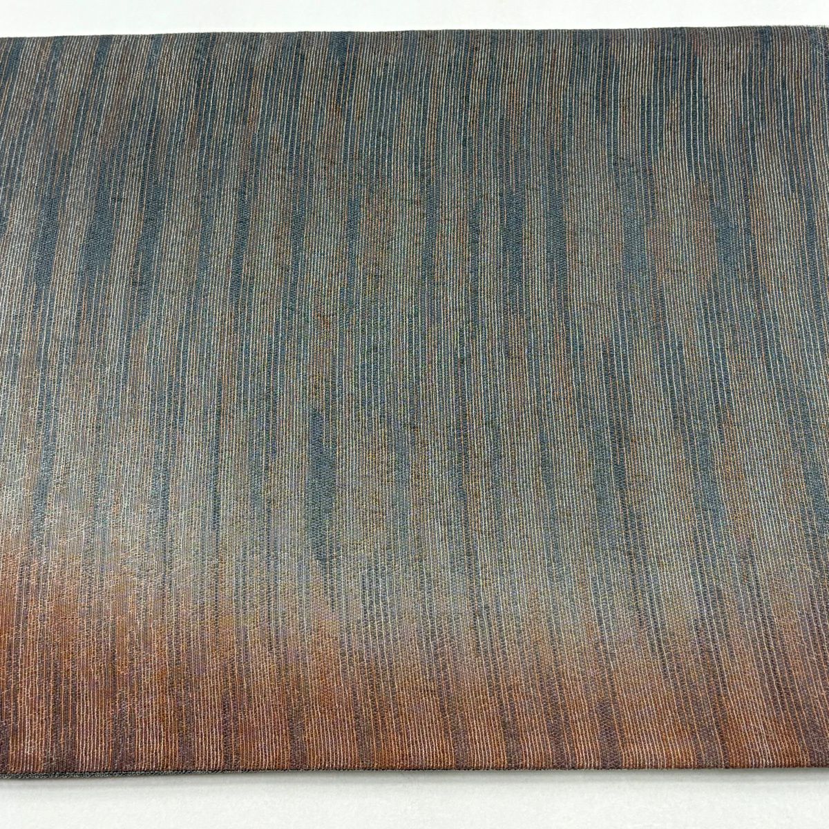 【美品】 袋帶 逸品級 紋屋井關 落款あり 御寮織 霞 地紋 金銀糸 銀色 全通 純蠶絲