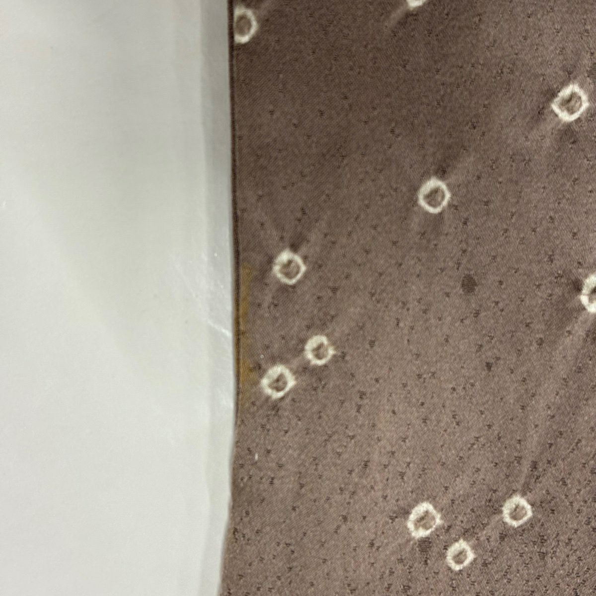 訪問服 身長155cm 袖長62cm S 雙層 草花紋紋 雪輪刺繡 絞染 灰茶 純蠶絲 秀品級