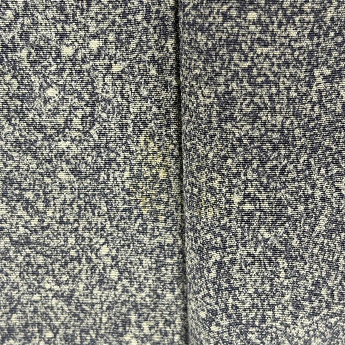 付下 身長163cm 袖長65cm M 雙層 菊花 梅花 金銀彩 刺繡 青灰 純蠶絲 秀品級 一つ紋