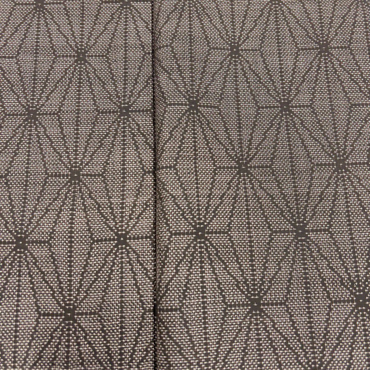 【美品】 紬織 身長157.5cm 袖長63cm S 雙層 麻葉 焦茶 純蠶絲 秀品級