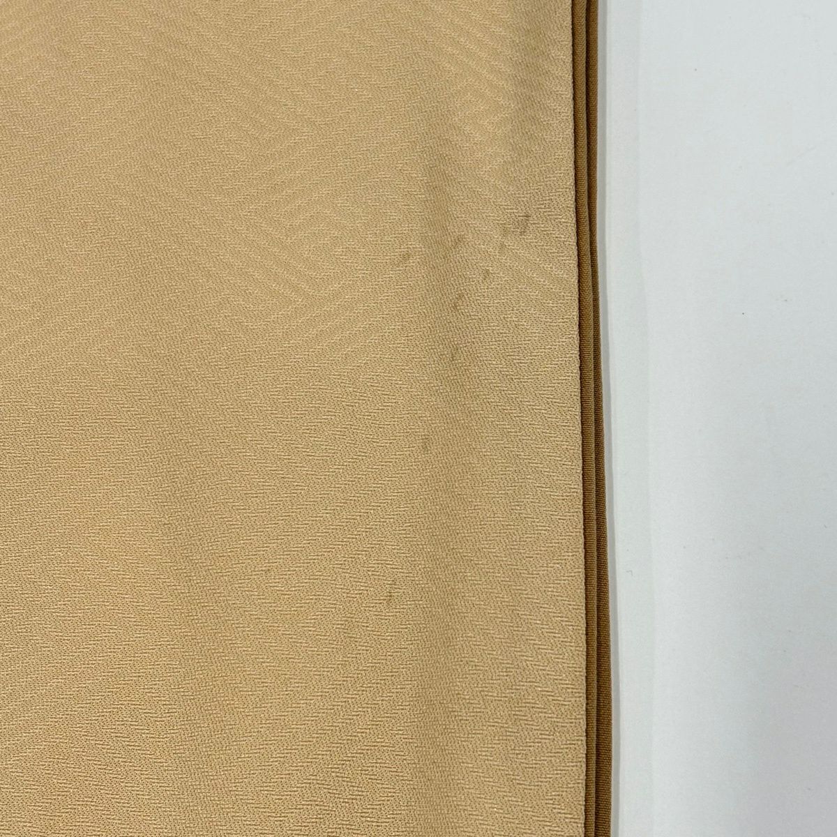 付下 身長156cm 袖長61.5cm S 雙層 色紙 花鳥 刺繡 金彩裝飾 淺橙 純蠶絲 優品級 一個紋