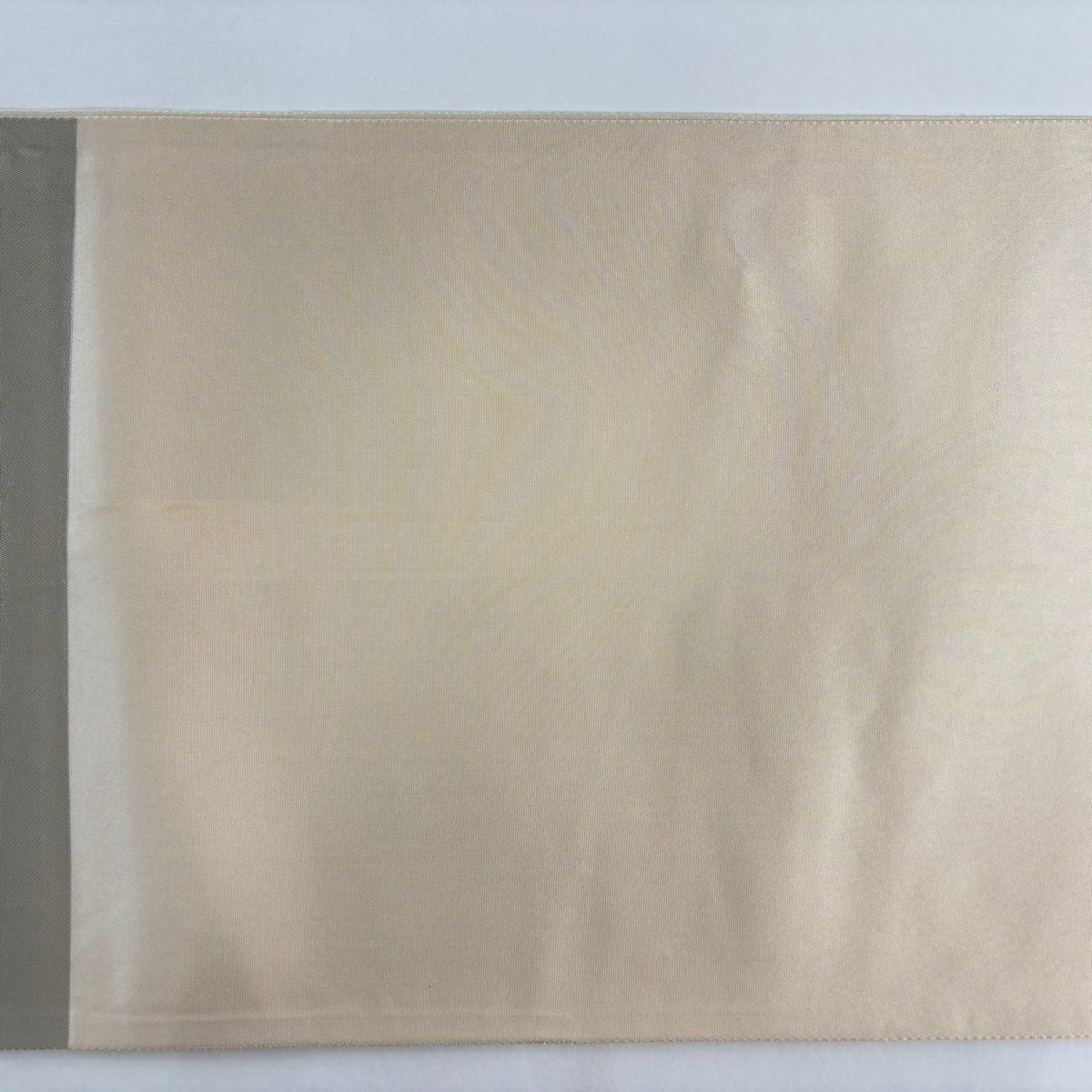 袋帶 名品級 證書齊全 瓢箪 若松樹 金金箔銀線 灰綠色 大鼓圖案 純蠶絲