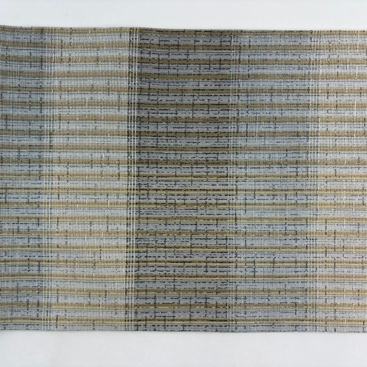 【美品】 袋帶 名品級 條紋 段紋 灰綠 全通 純蠶絲