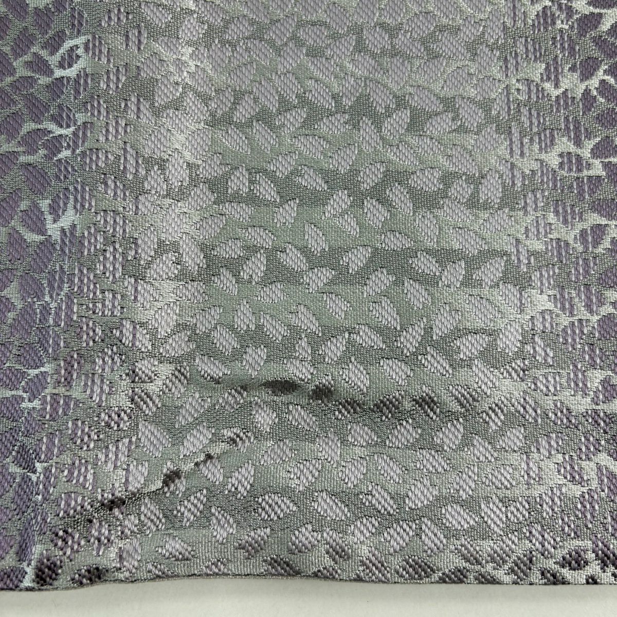【美品】 袋帶 秀品級 櫻花花瓣 段紋 灰紫 六通 純蠶絲