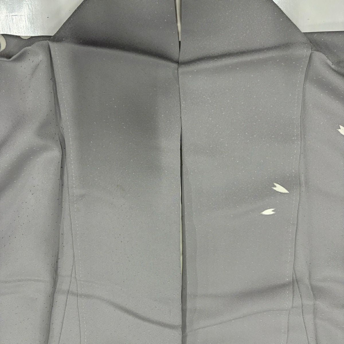 訪問服 身長157cm 袖長64cm M 雙層 葉與果實 金銀彩 漸層 灰色 純蠶絲 優品級
