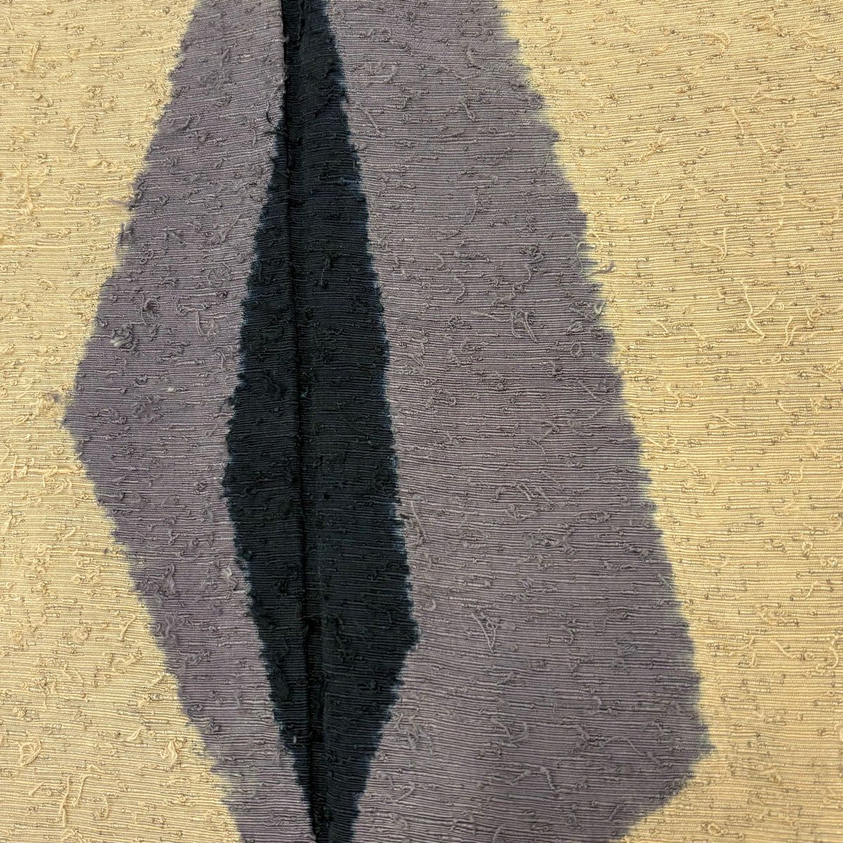 【美品】 付下 身長158.5cm 袖長64cm M 雙層 髭紬織織 幾何圖案 淺茶 純蠶絲 名品級