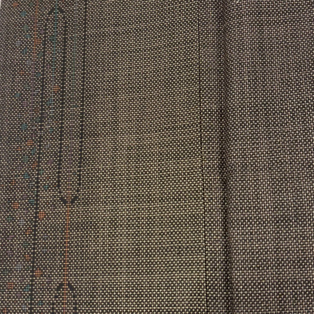 【美品】 大島紬織 身長156.5cm 袖長63.5cm S 雙層 證書齊全 壺垂 純泥染 茶綠 純蠶絲 名品級