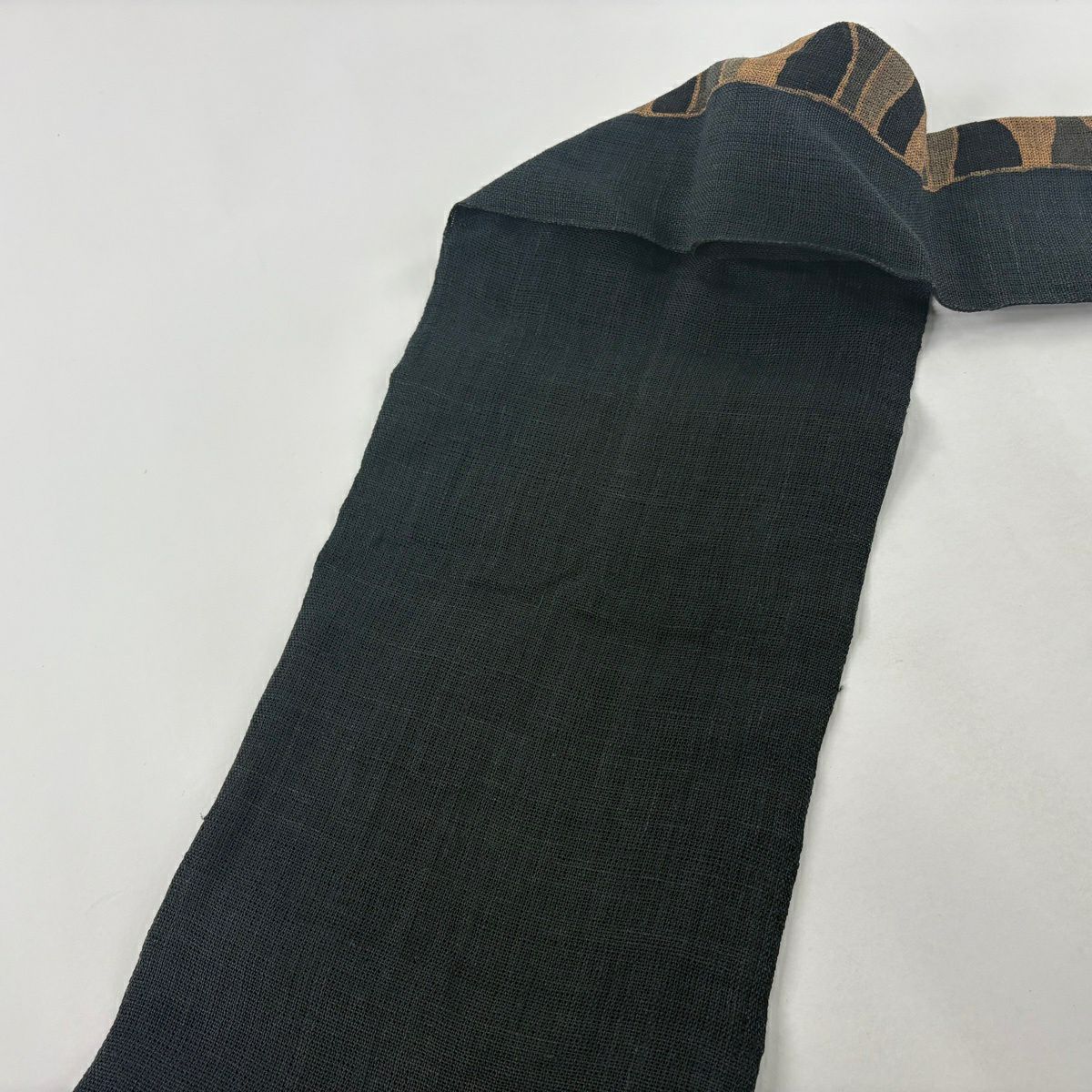 名古屋帶 逸品級 夏帶 幾何學 墨