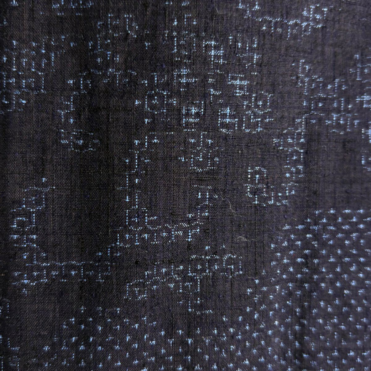 【美品】結城紬織 身長163cm 袖長65.5cm M 雙層 本場結城紬織 奥順 證書齊全 七寶 龜甲絣 深藍 純蠶絲 逸品級