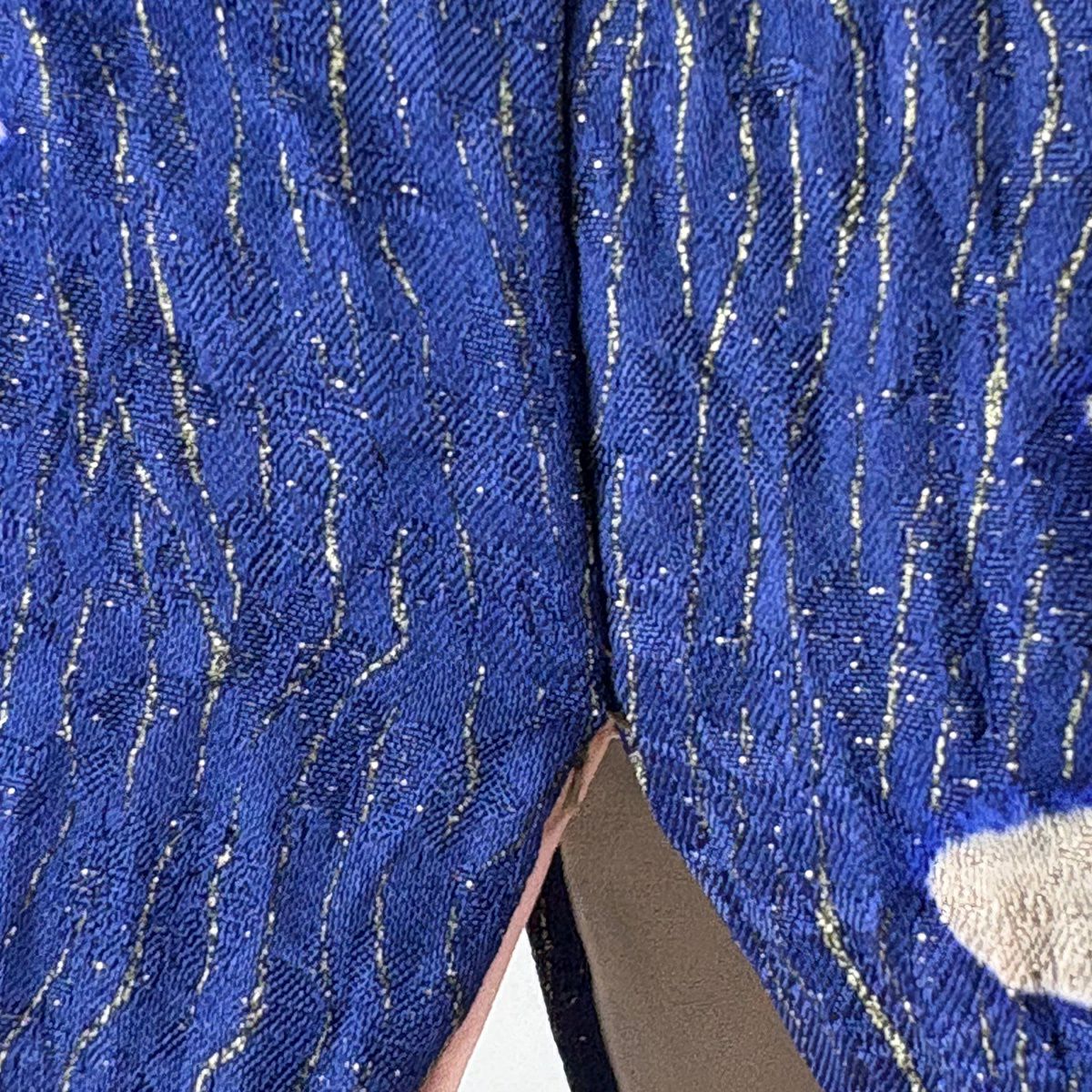 【美品】振袖禮服 身長162cm 袖長67.5cm L 雙層 辻花染 菱紋 金通し 金銀彩 紫 純蠶絲 逸品級