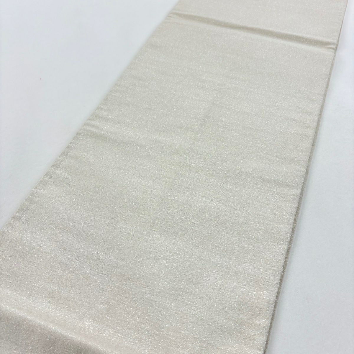 【美品】 袋帶 秀品級 關西仕立 雛鳳凰 華紋 刺繡 金金箔 奶油色 大鼓圖案 純蠶絲