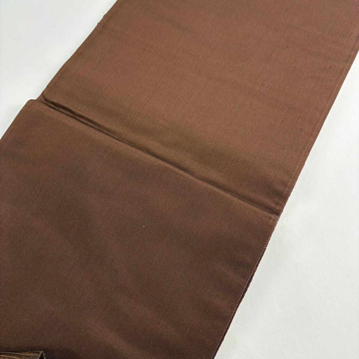 【美品】 袋帶 秀品級 幾何學 金絲 金金箔 茶 お太鼓圖案 純蠶絲