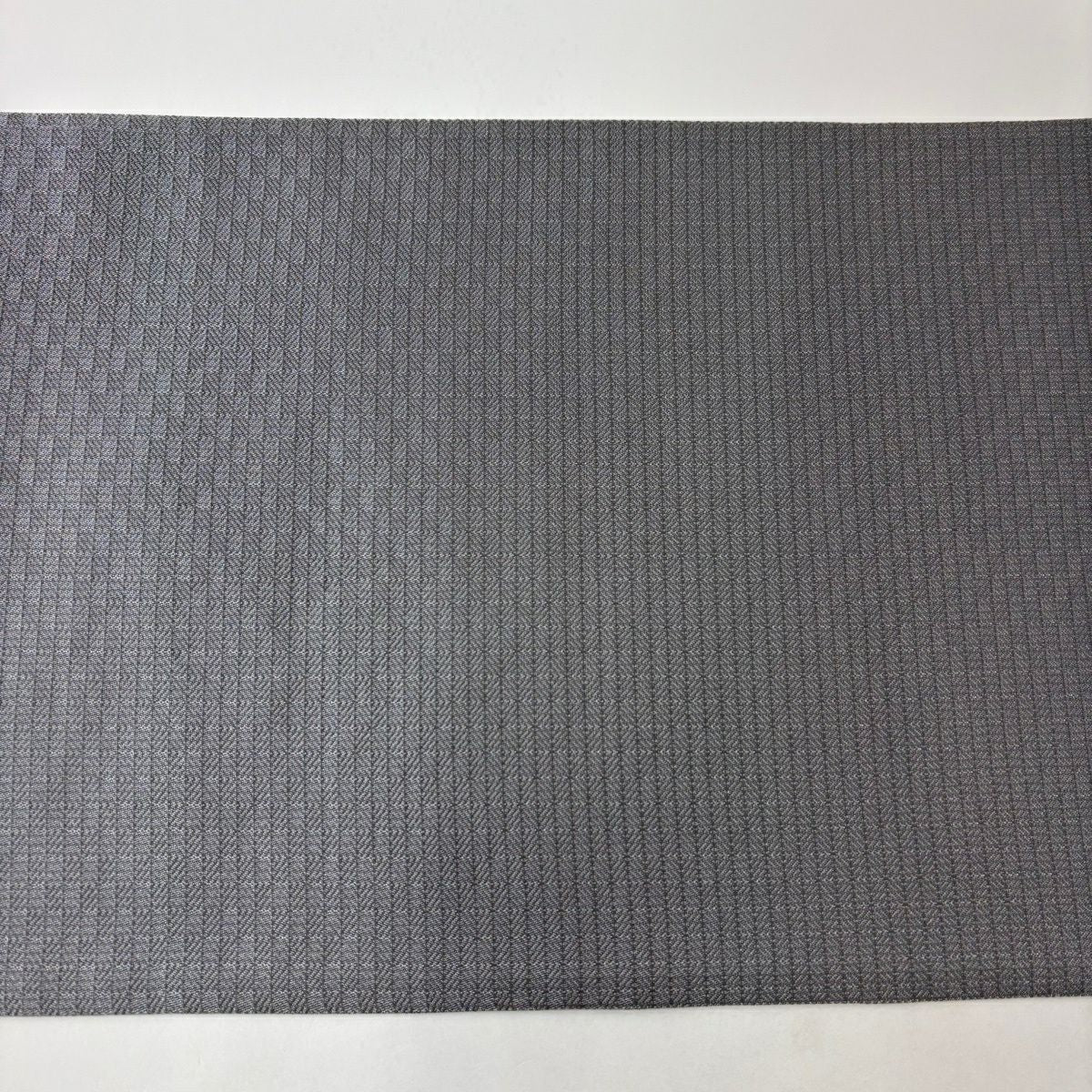 【美品】 袋帶 名品級 文字文 菱 金銀彩 灰 深藍 六通 純蠶絲