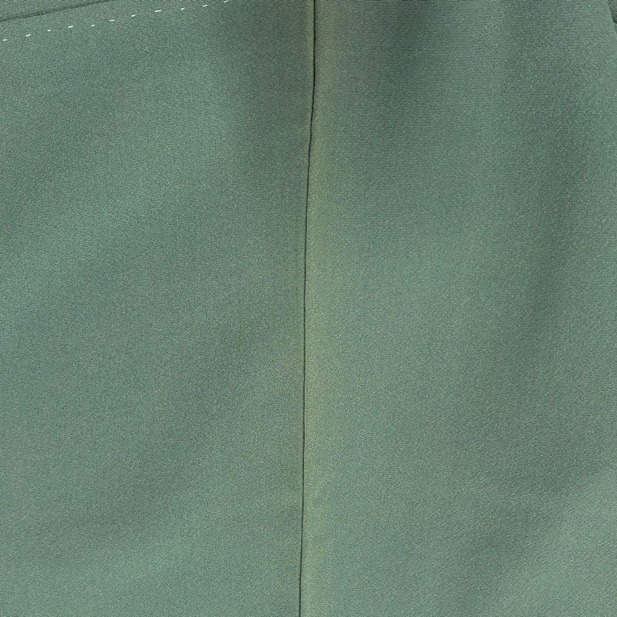 訪問服 身長163.5cm 袖長68.5cm L 雙層 鴛鴦 草花紋紋 染分 ぼかし 淡綠 純蠶絲 名品級