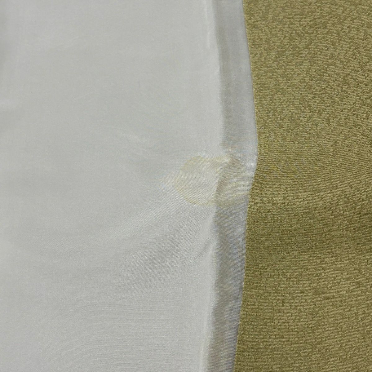 付下 身長154cm 袖長63.5cm S 雙層 家屋 松樹竹子梅花 刺繡 裾暈染 米色 純蠶絲 優品級 一個紋
