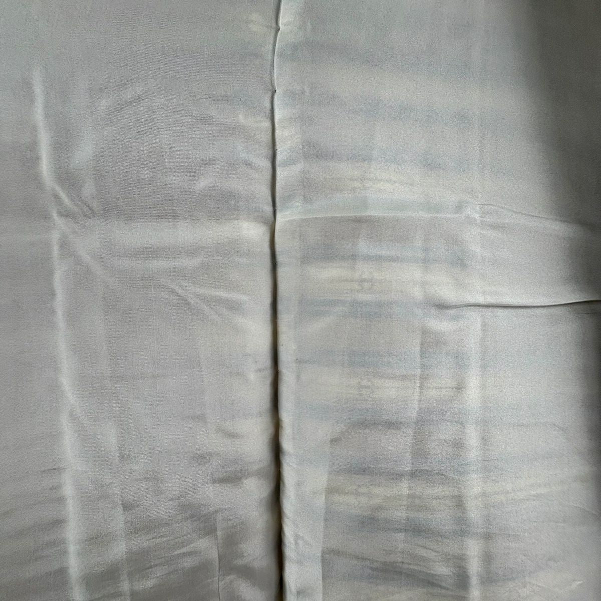【美品】 紬織 身長163cm 袖長65.5cm M 雙層 垂直條紋 幾何圖案 花織 薄茶 純蠶絲 逸品級