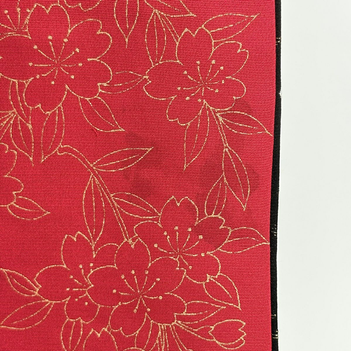【美品】振袖禮服 身長166cm 袖長69cm L 雙層 垂枝櫻花 刺繡 金銀彩 黑 純蠶絲 逸品級