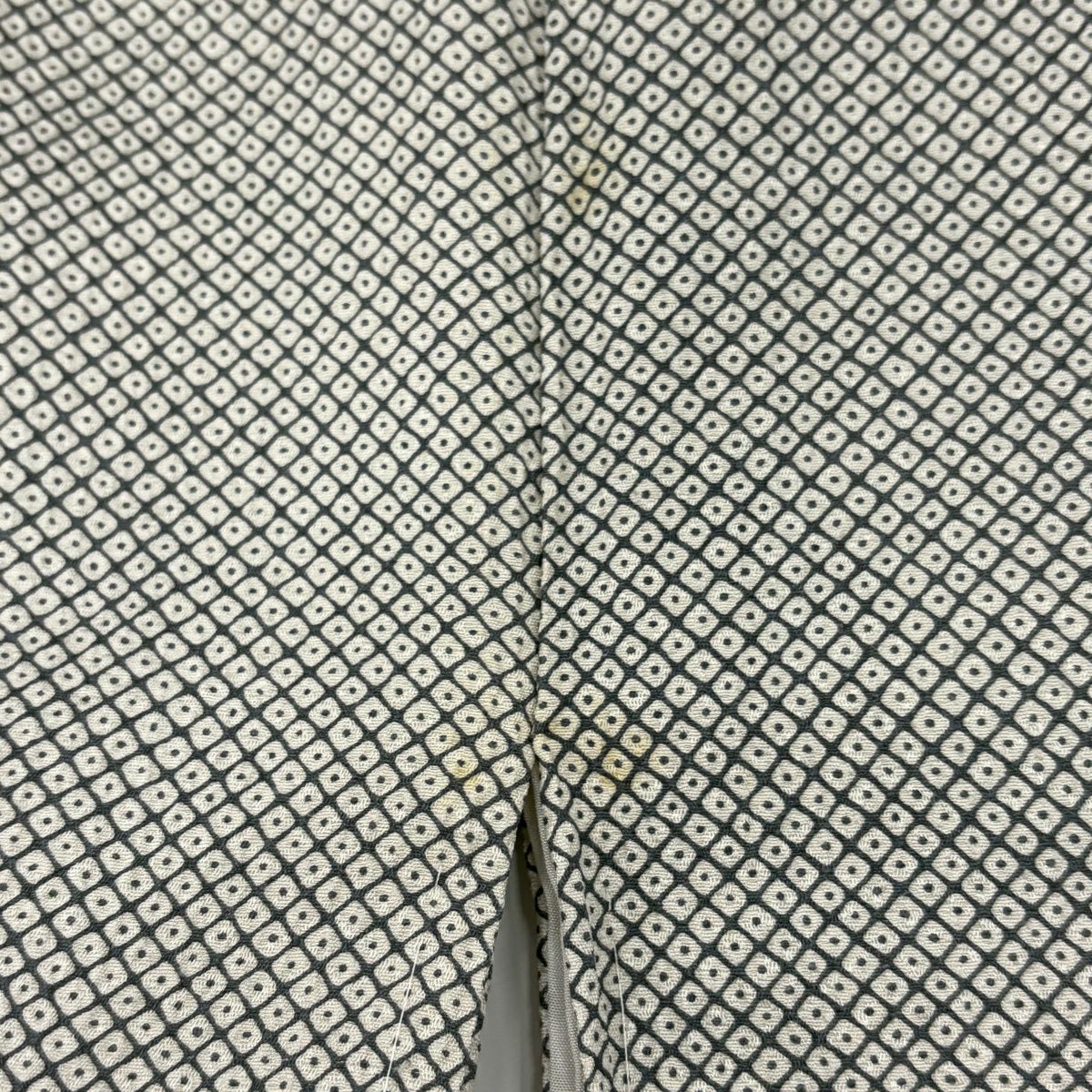 付下 身長161.5cm 袖長65cm M 雙層 袋帶套裝 疋田 櫻花 金銀彩 灰綠 純蠶絲 優品級
