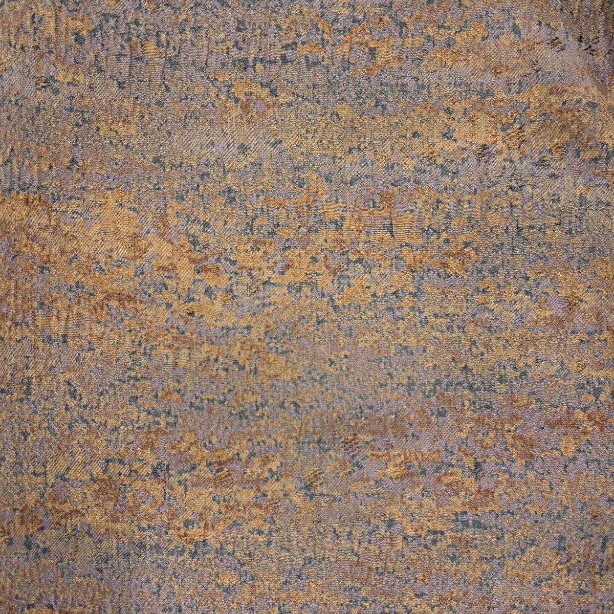 【美品】 小紋 身長157cm 袖長66cm M 雙層 幾何學 陶彩染 灰茶 純蠶絲 名品級