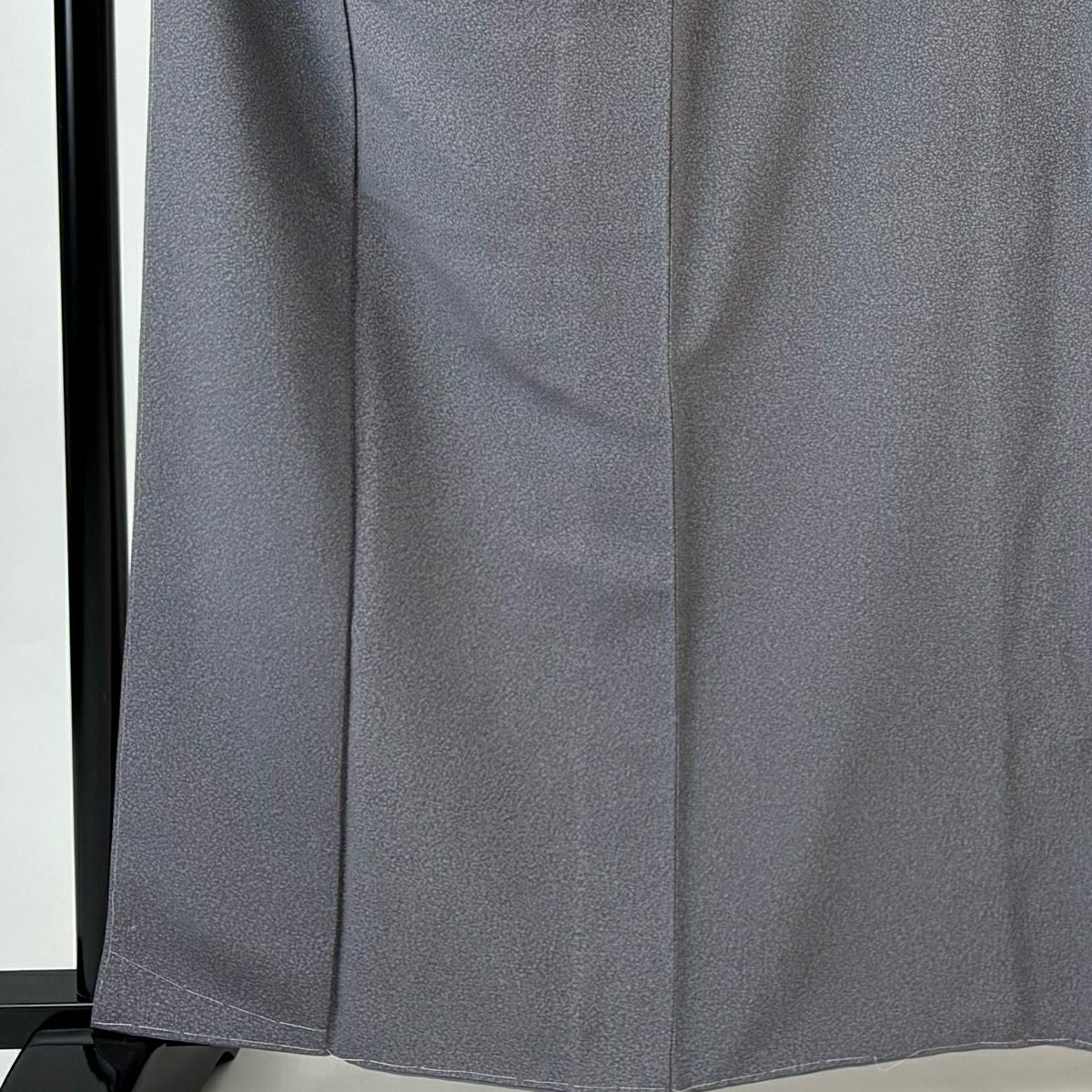 小紋 身長163.5cm 袖長64cm M 雙層 山本富男 大和 有落款 幾何學圖案 灰色 純蠶絲 名品級 一つ紋