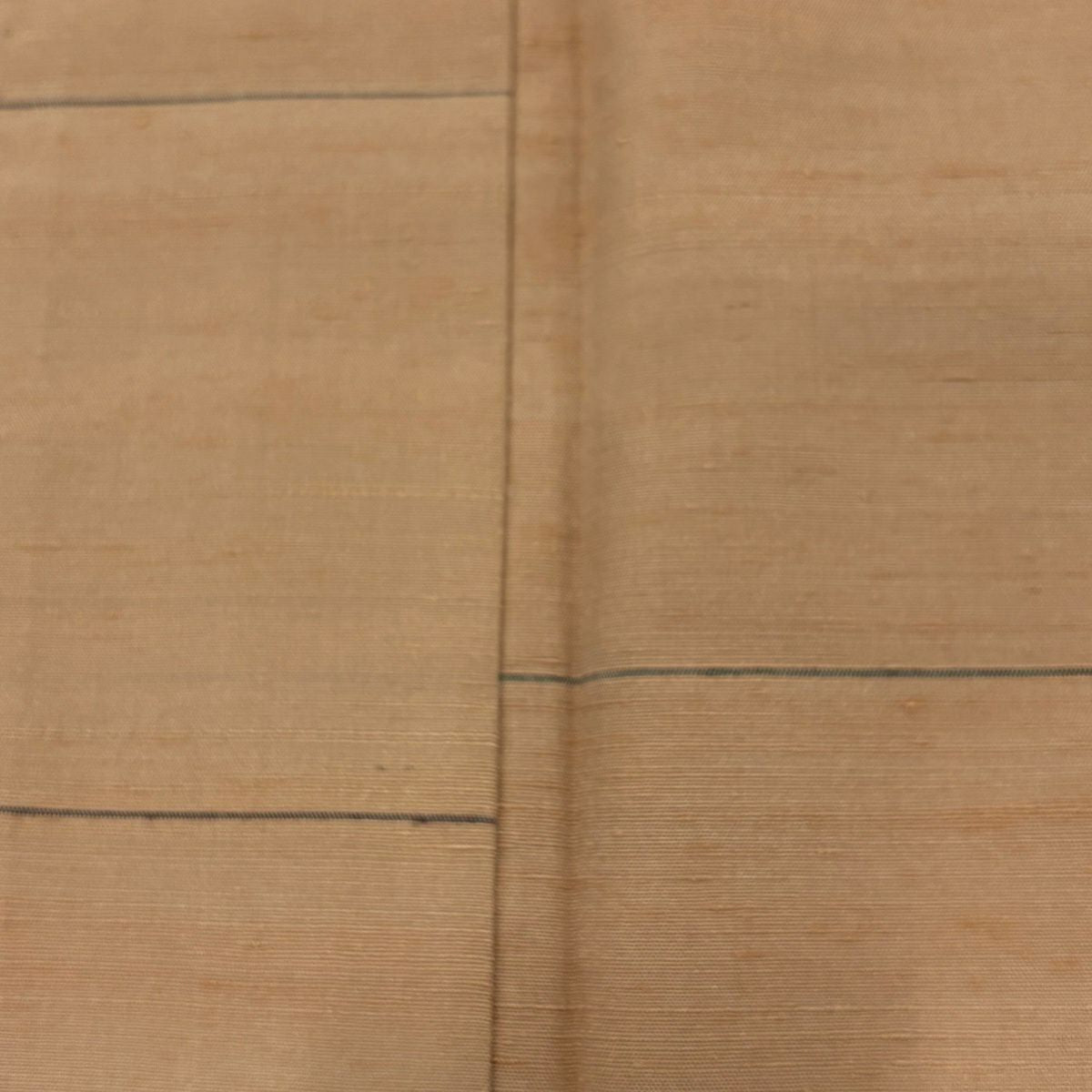 【美品】 紬織 身長164cm 袖長67.5cm M 單層 大和 條紋 淺茶 純蠶絲 名品級