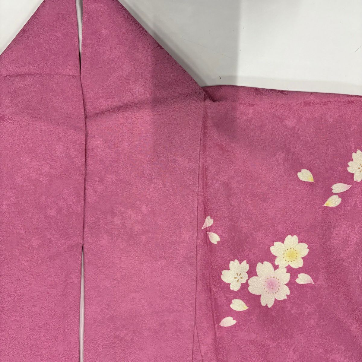 【美品】振袖禮服 身長167cm 袖長66.5cm M 雙層 櫻花 漸層 金銀彩 粉紅 純蠶絲 名品級
