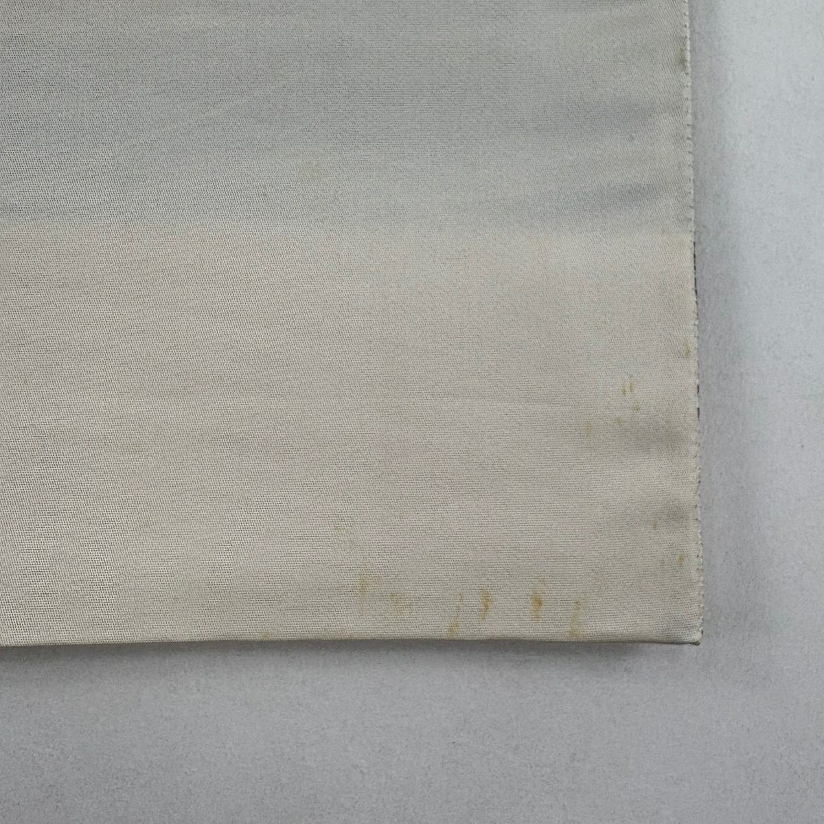 袋帶 名品級 關西仕立 草花紋紋 波紋 金絲 金金箔 奶油 六通 純蠶絲