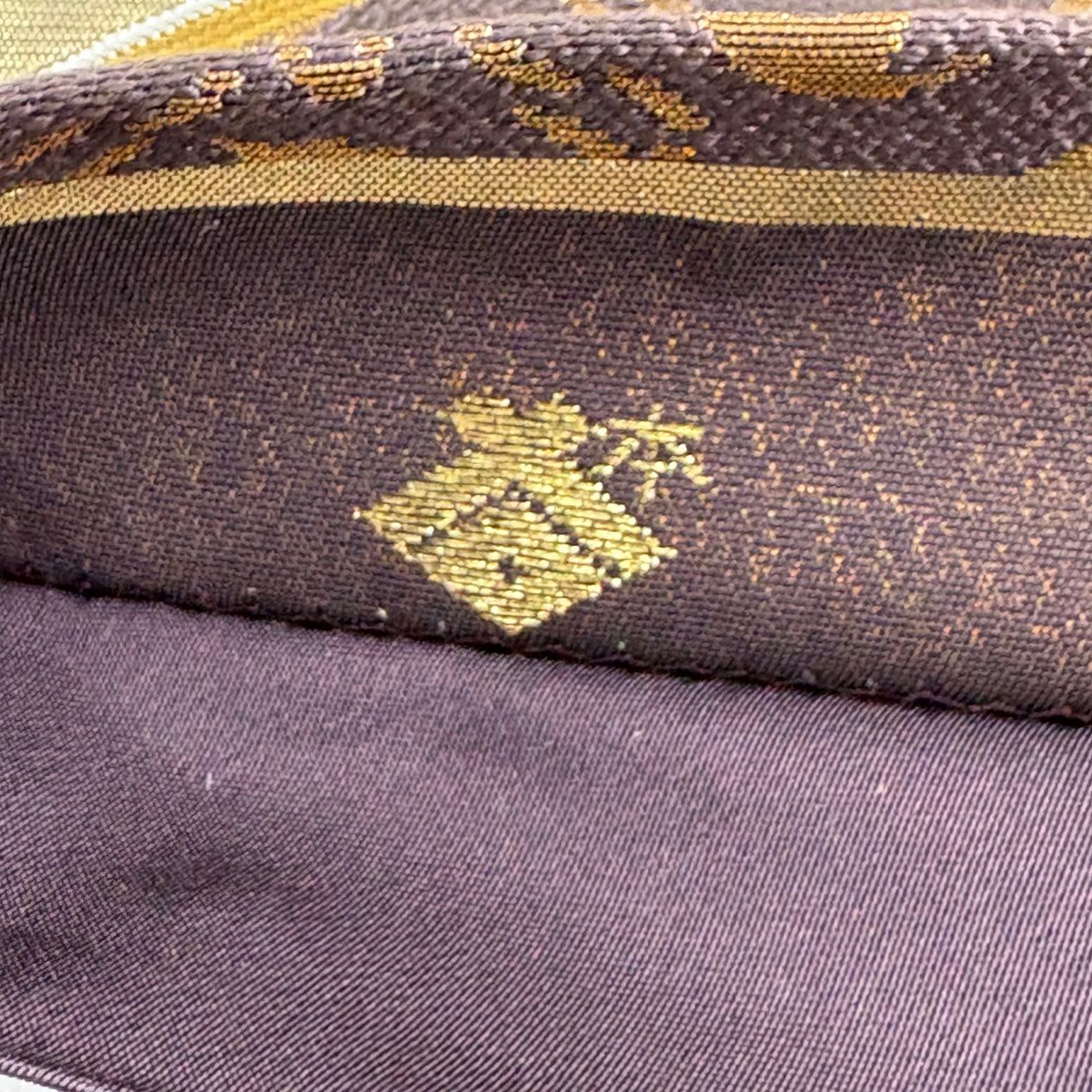 【美品】 袋帶 名品級 落款あり 本家加納 華紋 花鳥 金絲 金金箔 金色 六通 純蠶絲