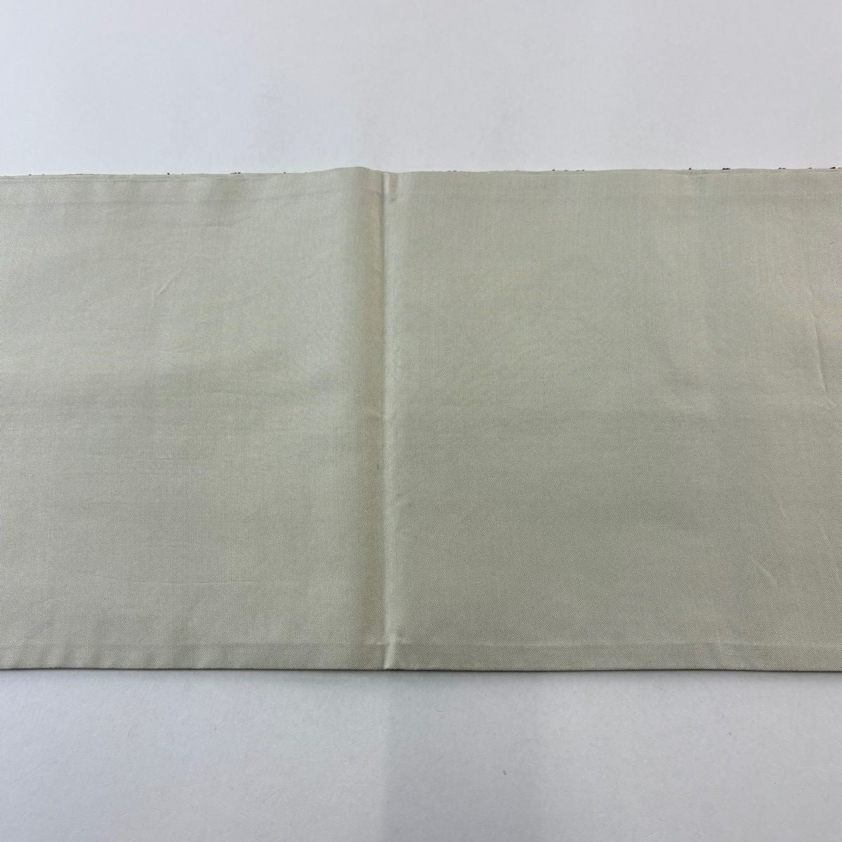 袋帶 逸品級 蜀江文 草花紋紋 相良刺繡 金線 淺綠色 大鼓圖案 純蠶絲