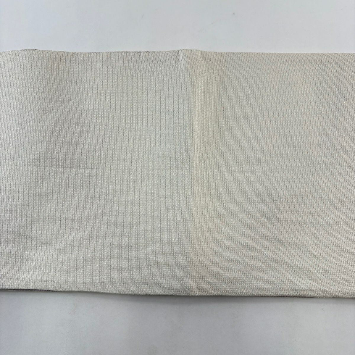 【美品】 袋帶 逸品級 幾何圖案 膨織 薄紫 全通 純蠶絲