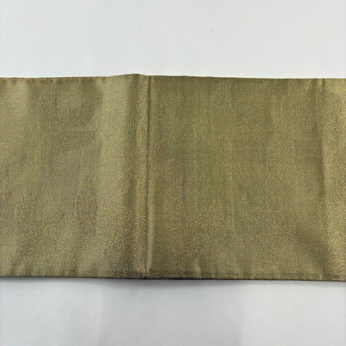 【美品】 袋帶 逸品級 羽田登喜男監修 鴛鴦 枝梅花 金銀糸 金金箔 金色 大鼓圖案 純蠶絲