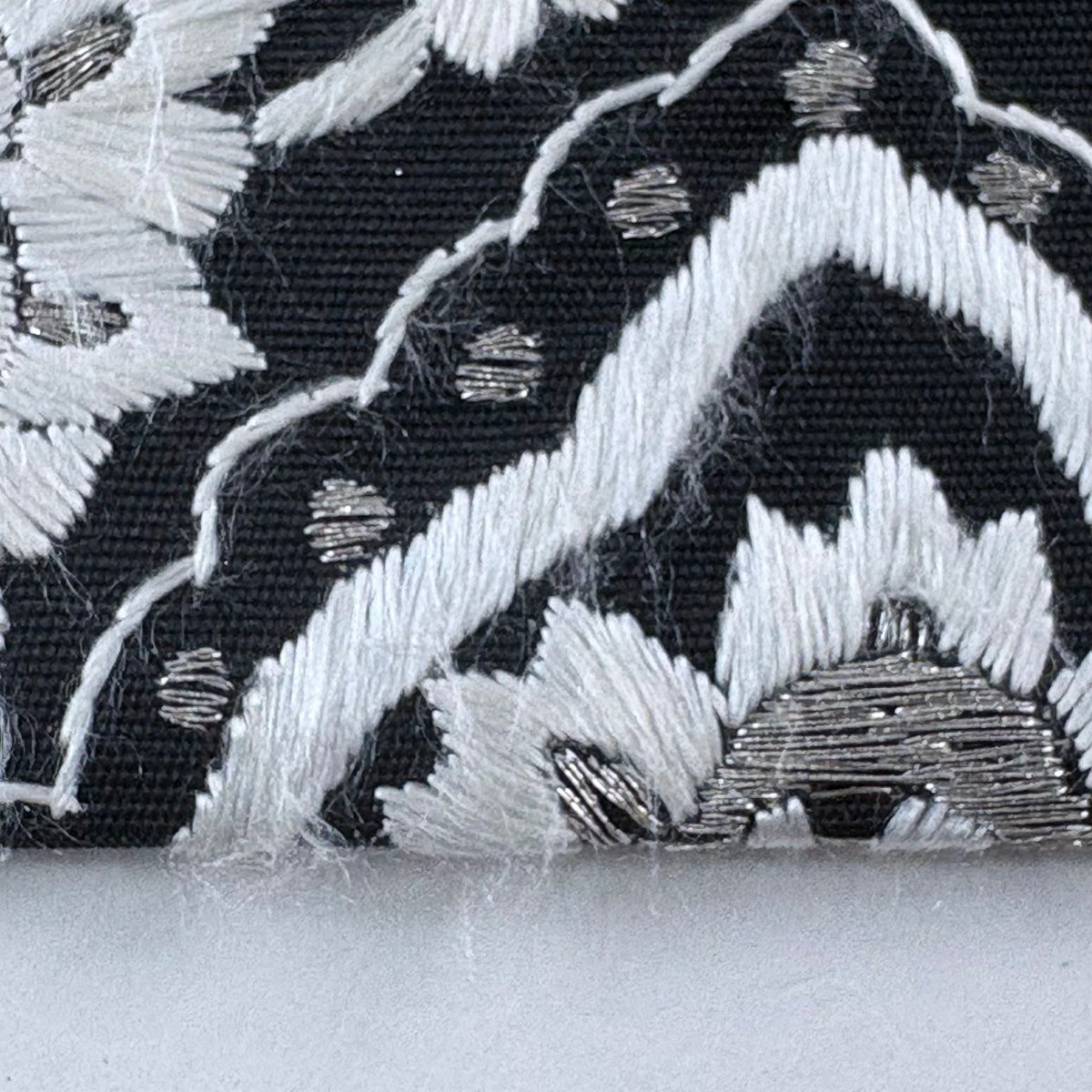 袋帶 逸品級 華紋 草花紋 金銀彩 刺繡 黑 六通 純蠶絲