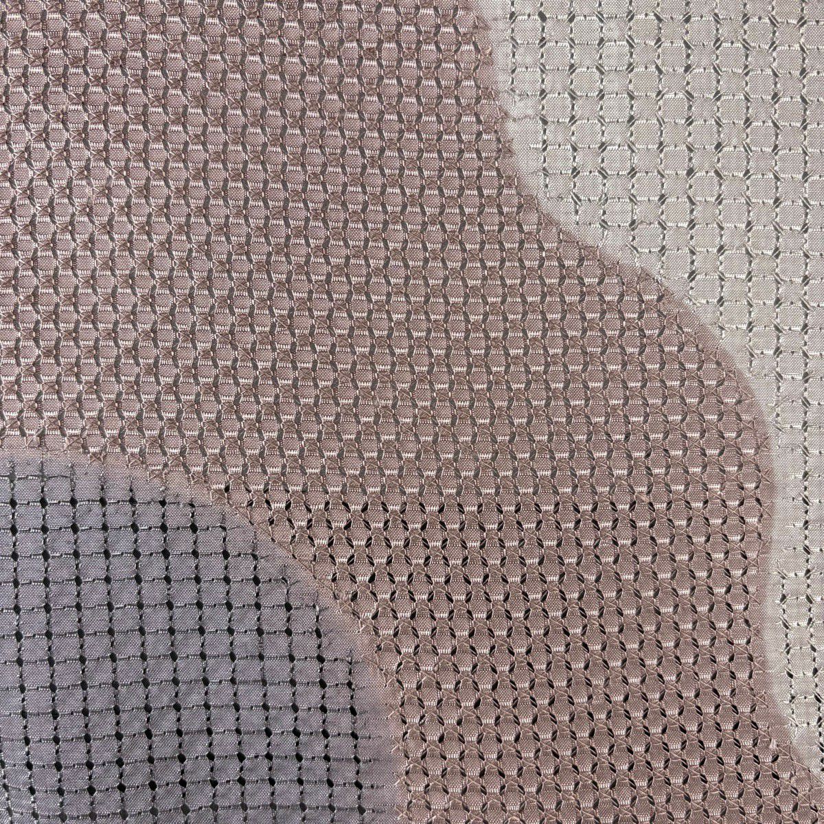 【美品】訪問服 身長175cm 袖長66.5cm M 雙層 霞 汕頭刺繡 灰紫 純蠶絲 逸品級