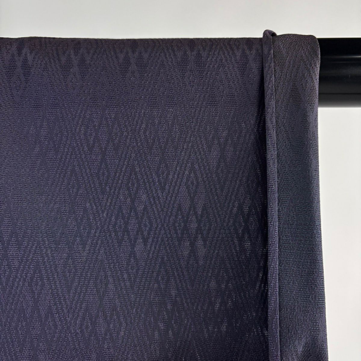 【美品】 小紋 身長162.5cm 袖長65.5cm M 薄物 紗 地紋 段暈染 紫 純蠶絲 逸品級