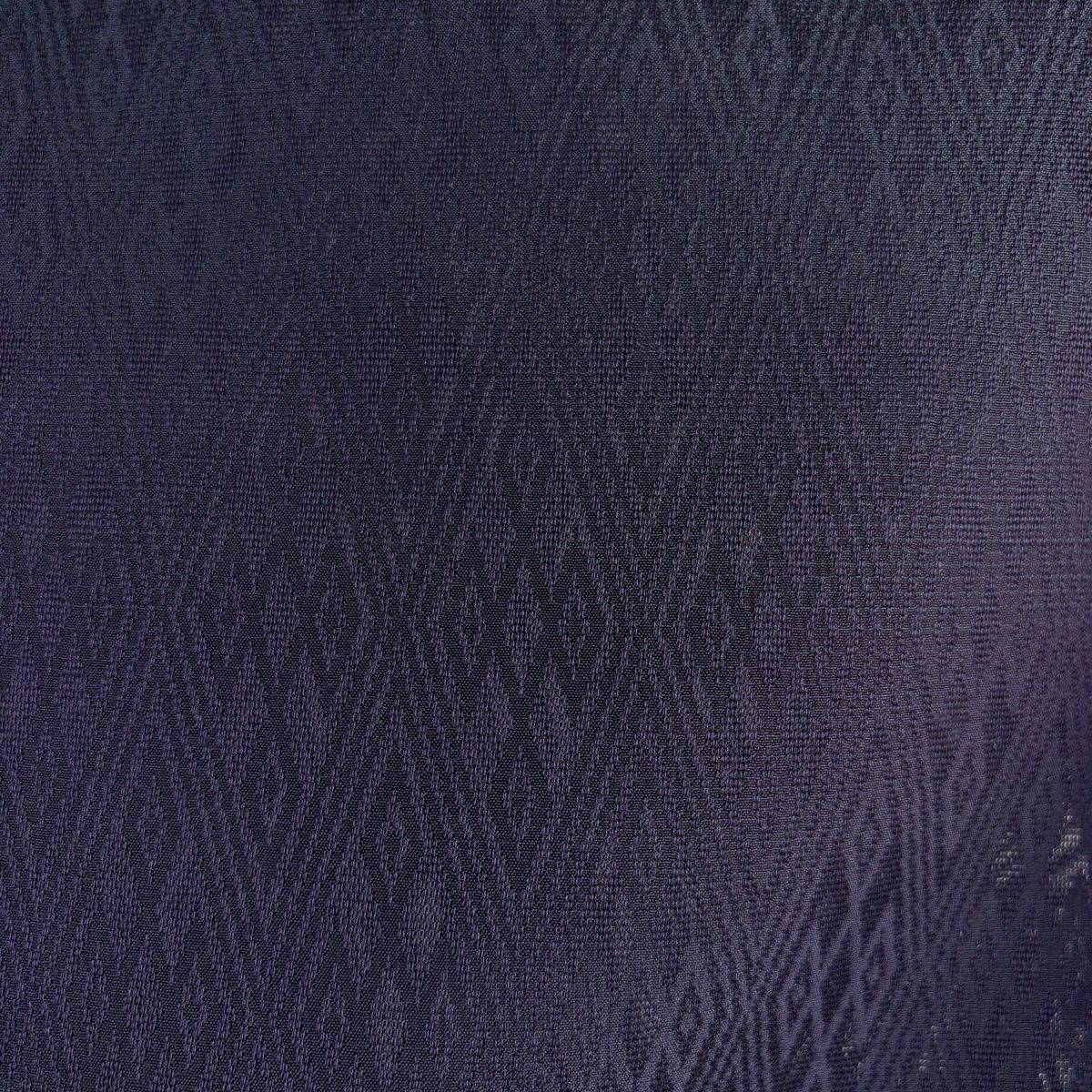 【美品】 小紋 身長162.5cm 袖長65.5cm M 薄物 紗 地紋 段暈染 紫 純蠶絲 逸品級