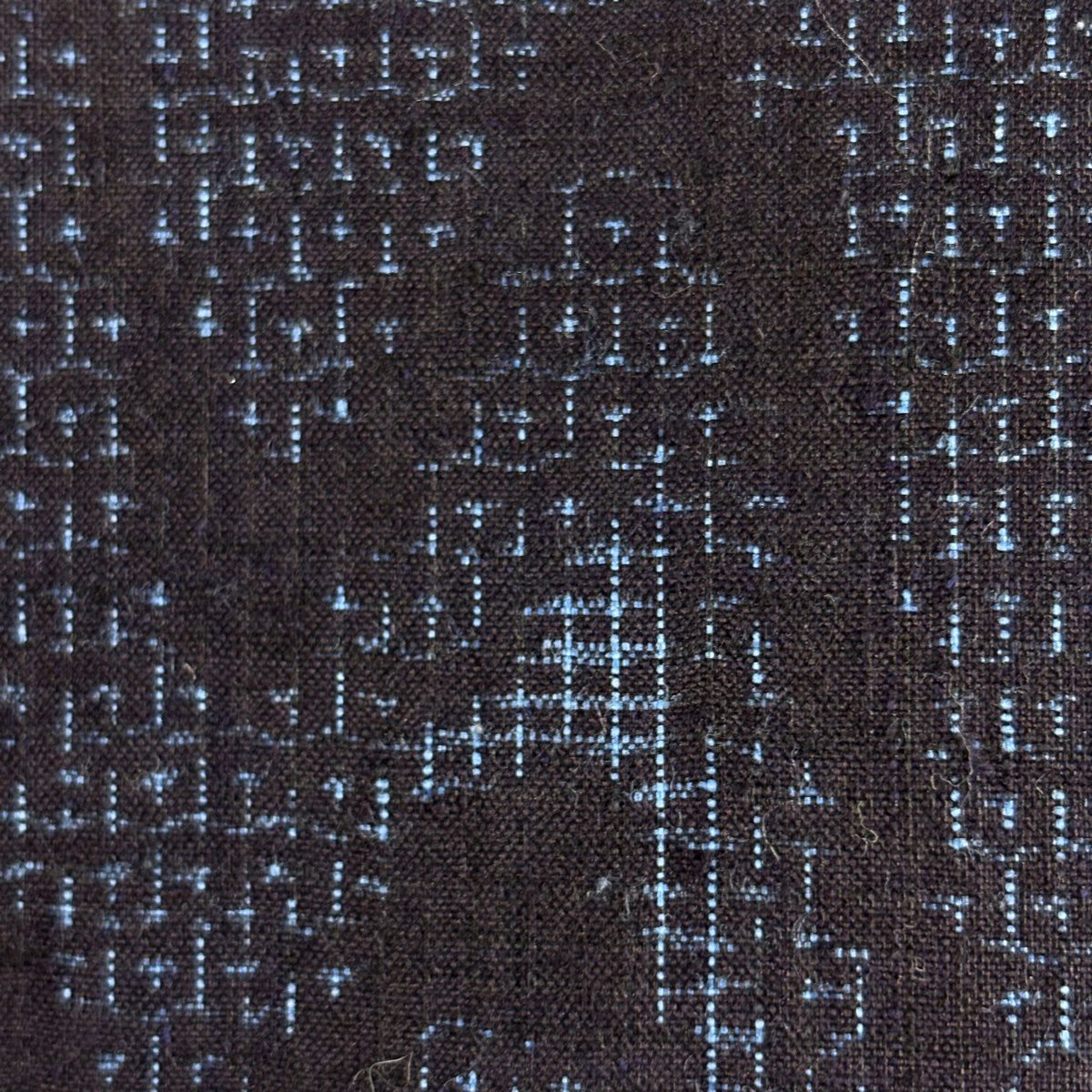 【美品】結城紬織 身長168cm 袖長65.5cm M 雙層 本場結城紬織 證書齊全 幾何學圖案 龜甲絣 深藍 純蠶絲 逸品級