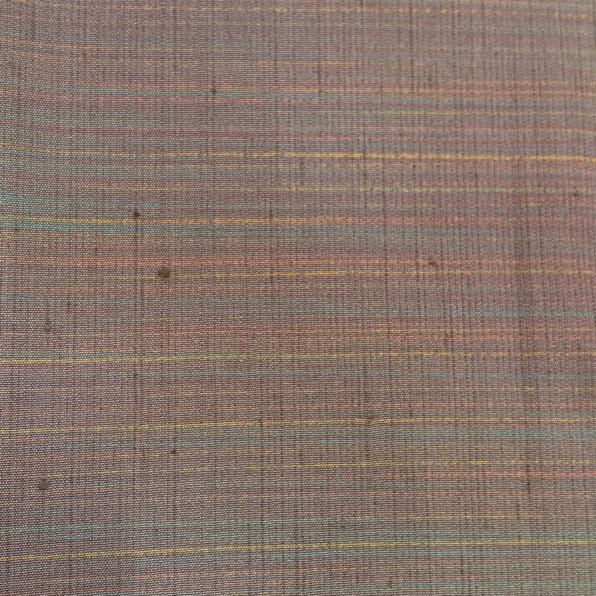 【美品】 小紋 身長157.5cm 袖長65cm M 雙層 紬織織 橫條 灰紫 純蠶絲 秀品級