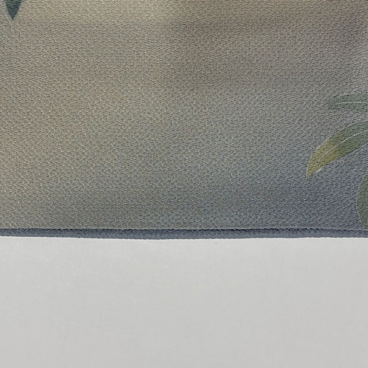 訪問服 身長157cm 袖長62.5cm S 雙層 岡村蒼風 落款あり 枝花 絞染 漸層 青灰 純蠶絲 秀品級 一つ紋