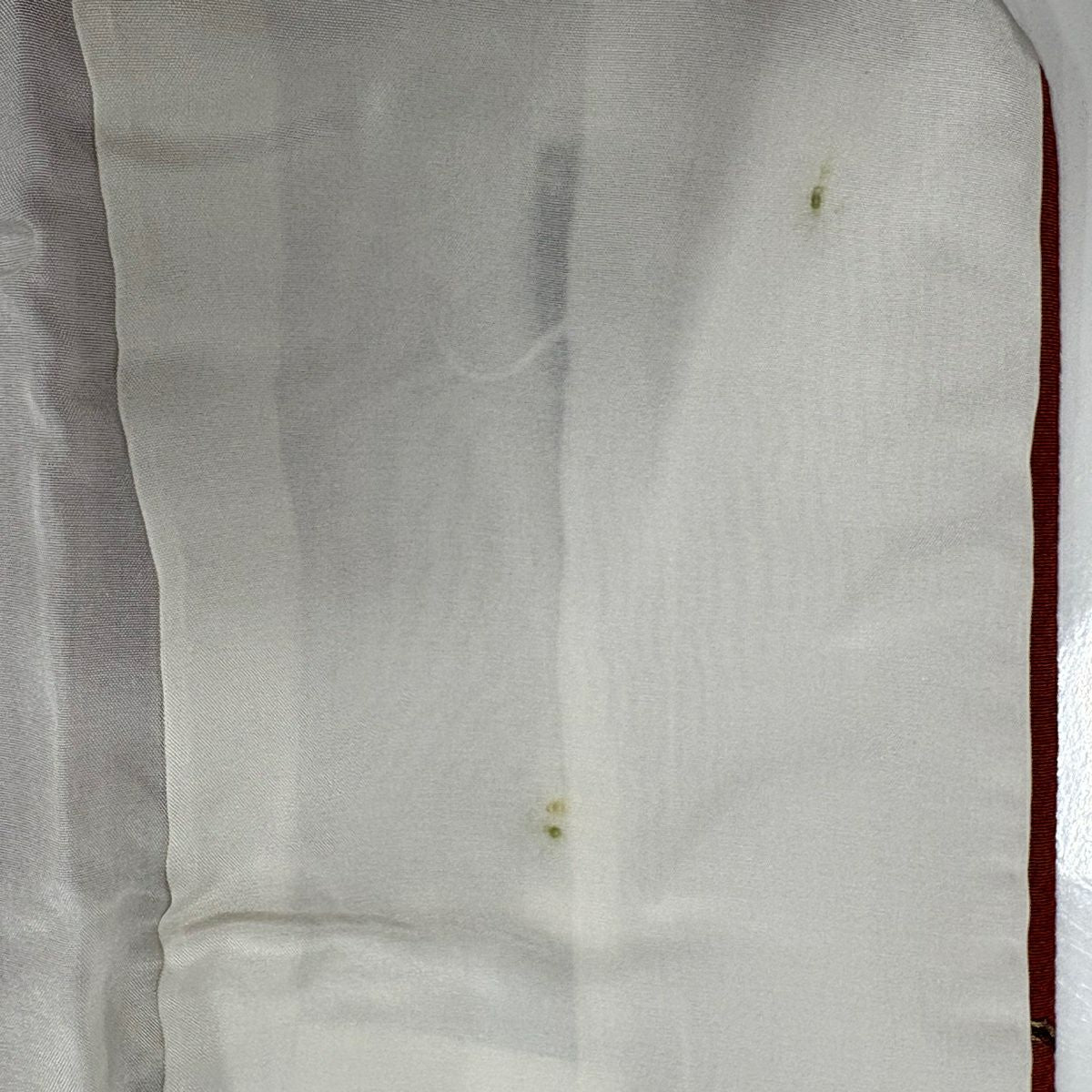 訪問服 身長154cm 袖長64cm M 雙層 橘 松樹 金銀彩 縮緬 紅茶 純蠶絲 秀品級